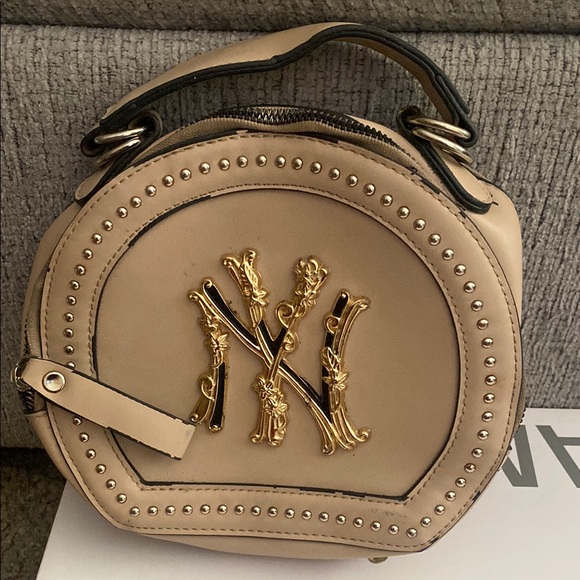 NY Collection Tan Gold Mini Bag with Structured Design - Picture 1 of 4